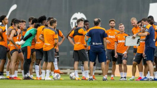 El Valencia entrenando