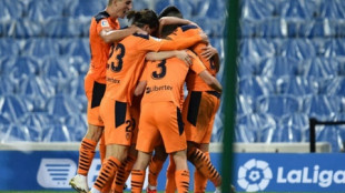 El Valencia celebra un gol 