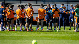 El Valencia entrenando
