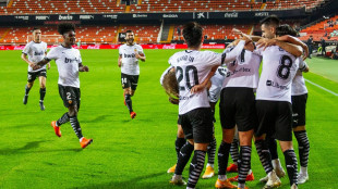 El Valencia celebrando un gol
