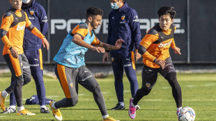 El Valencia entrenando