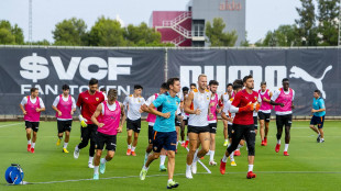El Valencia entrenando