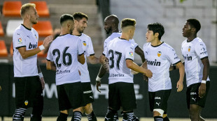 El Valencia celebra un gol 