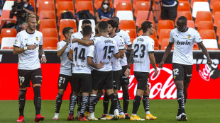 El Valencia celebrando un gol