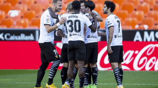 El Valencia celebrando un gol