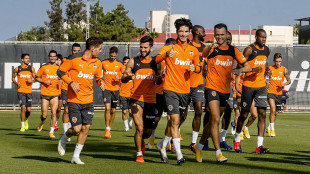 El Valencia entrenando