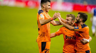 El Valencia celebrando un gol