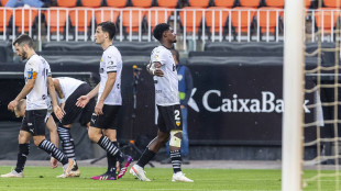 El Valencia celebra un gol 