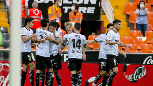 El Valencia celebra un gol 