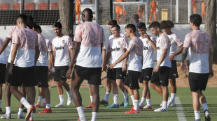 El Valencia entrenando
