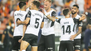 El Valencia celebrando un gol