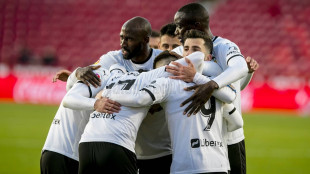 El Valencia celebrando un gol