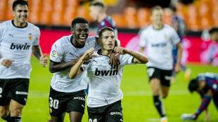El Valencia celebrando un gol
