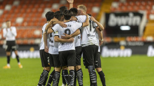 El Valencia celebra un gol 