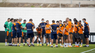 El Valencia entrenando