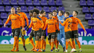 El Valencia celebrando