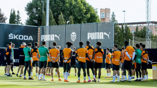 El Valencia entrenando
