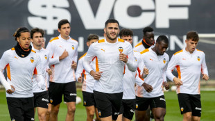 El Valencia entrenando