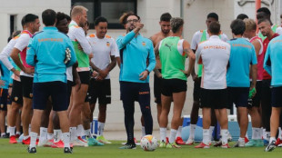 El Valencia entrenando