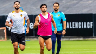 El Valencia entrenando