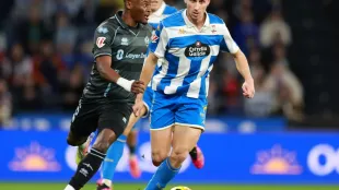Jugadores del CD Castellón celebran gol ante Deportivo Castalia