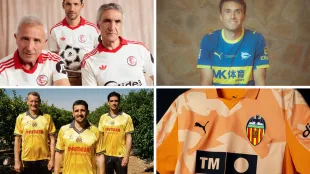 Camiseta retro Valencia CF inspirada diseño años noventa temporadas 1990 1991 1992