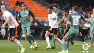 Carlos Corberán durante rueda prensa Valencia CF tras empate Rayo