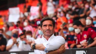 Marcelino García Toral durante una rueda de prensa como entrenador