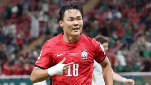 Kang In Lee durante el partido debut de Corea del Sur en el Mundial