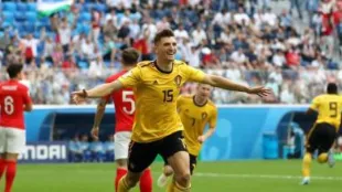 Thomas Meunier durante un partido con el Lille en la temporada pasada