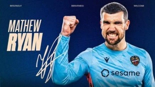 Mathew Ryan refuerza la portería del Levante hasta 2027