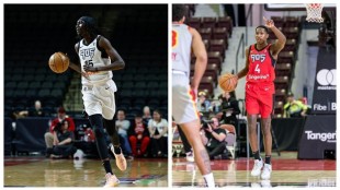 Mo Gueye con uniforme Valencia Basket en su llegada a Manises
