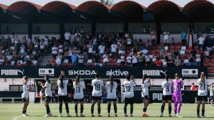Jugadoras Valencia CF Femenino en el Estadi Antonio Puchades durante entrenamiento
