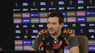 Xavi Albert, entrenador Valencia Basket, en rueda de prensa previa a París