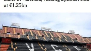 Valencia CF cierra inversión de 100 millones con Pitchwise Holdings
